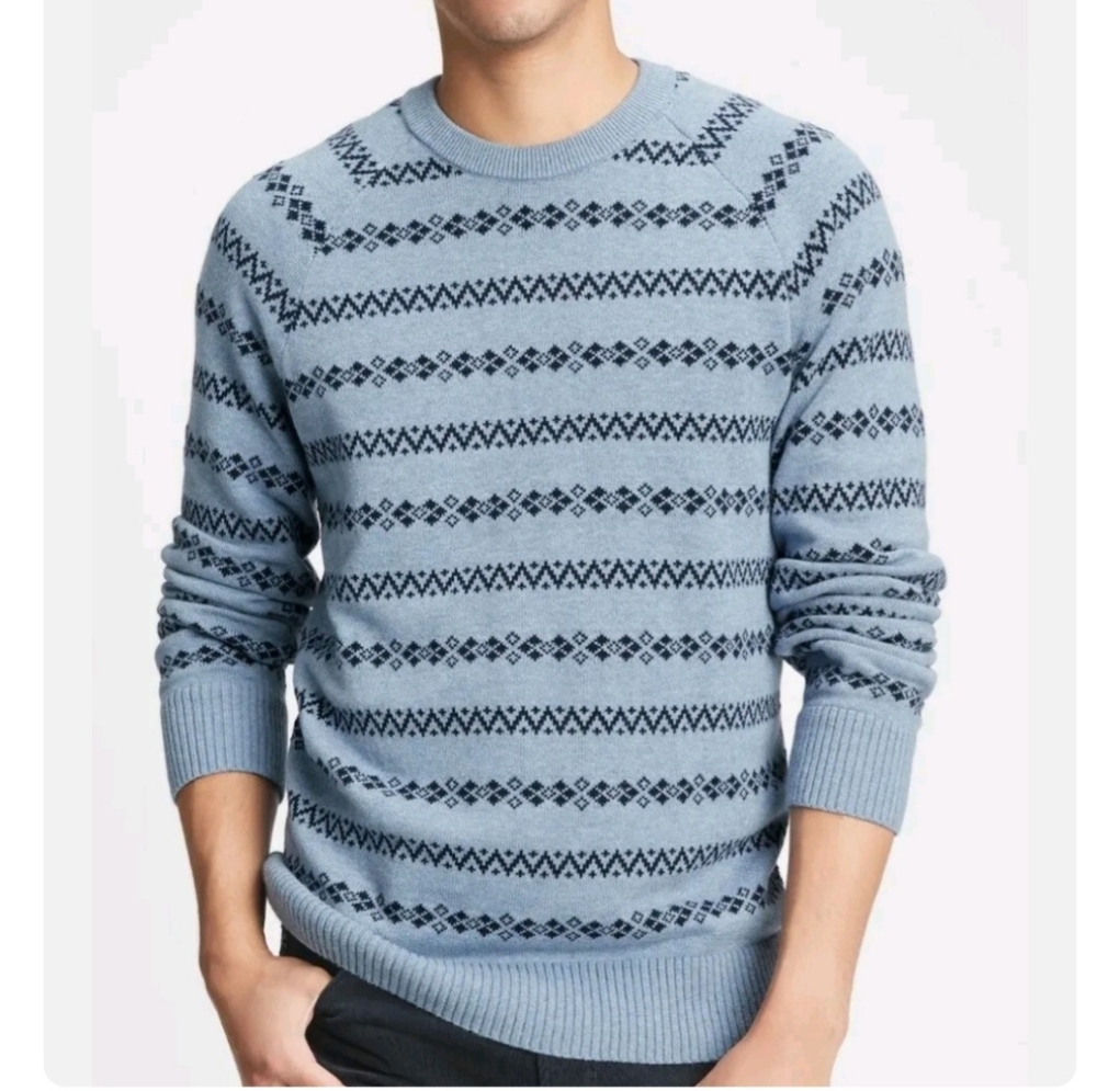 NEW Gap Men's Lightweight Sweater Blue Heather Crew Neck size XXL 2XL
